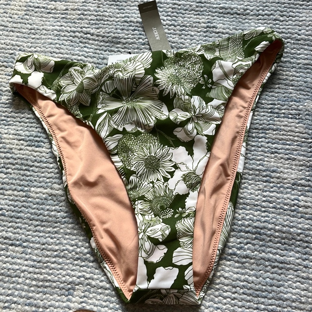 J Crew High-rise cheeky bikini bottom in Liberty® Linear fabric